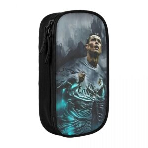 C-R7 Ronaldos Football soccer Pen Box Double Layer Large-capacity Pencil Bag Perfect Gifts - Image 18