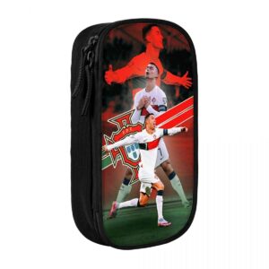 C-R7 Ronaldos Football soccer Pen Box Double Layer Large-capacity Pencil Bag Perfect Gifts - Image 22