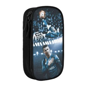 C-R7 Ronaldos Football soccer Pen Box Double Layer Large-capacity Pencil Bag Perfect Gifts - Image 24