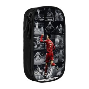 C-R7 Ronaldos Football soccer Pen Box Double Layer Large-capacity Pencil Bag Perfect Gifts - Image 29