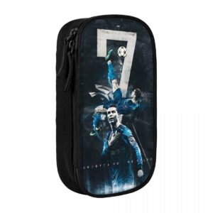 C-R7 Ronaldos Football soccer Pen Box Double Layer Large-capacity Pencil Bag Perfect Gifts - Image 33