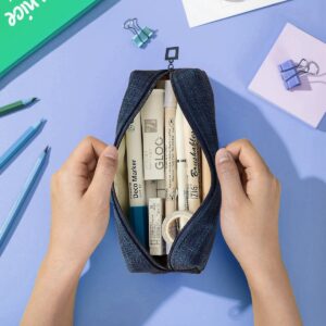 QiShi Big Capacity Pencil Case Stationery Pouch,Multi-Colored Pen Pouch,Cosmetic Pouch Bag, Pen Bag with Zipper Bag for Boy Girl (Pink) - Image 10