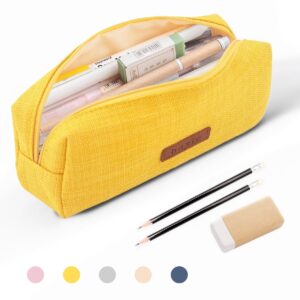 QiShi Big Capacity Pencil Case Stationery Pouch,Multi-Colored Pen Pouch,Cosmetic Pouch Bag, Pen Bag with Zipper Bag for Boy Girl (Pink) - Image 33