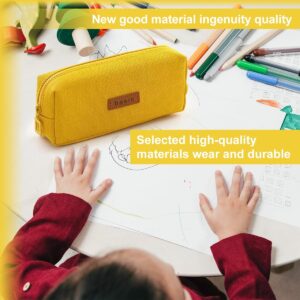 QiShi Big Capacity Pencil Case Stationery Pouch,Multi-Colored Pen Pouch,Cosmetic Pouch Bag, Pen Bag with Zipper Bag for Boy Girl (Pink) - Image 37