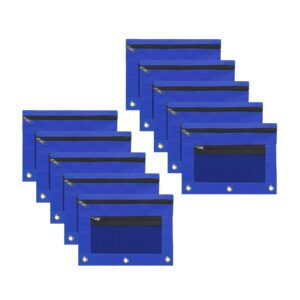 JLFNYA School Supplies Under $1! 3 Ring Pencil Pouch Clearance! Clear Pencil Pouch with Mesh Zipper,Multi-Color Clear Pencil Case,Cosmetic Bag Cute Pencil Case - Image 10