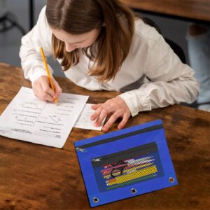 JLFNYA School Supplies Under $1! 3 Ring Pencil Pouch Clearance! Clear Pencil Pouch with Mesh Zipper,Multi-Color Clear Pencil Case,Cosmetic Bag Cute Pencil Case - Image 14