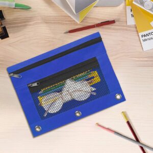 JLFNYA School Supplies Under $1! 3 Ring Pencil Pouch Clearance! Clear Pencil Pouch with Mesh Zipper,Multi-Color Clear Pencil Case,Cosmetic Bag Cute Pencil Case - Image 15