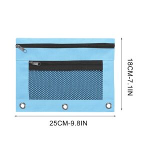 JLFNYA School Supplies Under $1! 3 Ring Pencil Pouch Clearance! Clear Pencil Pouch with Mesh Zipper,Multi-Color Clear Pencil Case,Cosmetic Bag Cute Pencil Case - Image 22