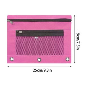 JLFNYA School Supplies Under $1! 3 Ring Pencil Pouch Clearance! Clear Pencil Pouch with Mesh Zipper,Multi-Color Clear Pencil Case,Cosmetic Bag Cute Pencil Case - Image 30