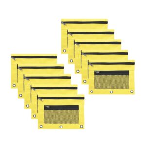 JLFNYA School Supplies Under $1! 3 Ring Pencil Pouch Clearance! Clear Pencil Pouch with Mesh Zipper,Multi-Color Clear Pencil Case,Cosmetic Bag Cute Pencil Case - Image 31