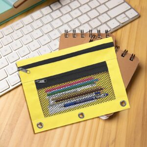 JLFNYA School Supplies Under $1! 3 Ring Pencil Pouch Clearance! Clear Pencil Pouch with Mesh Zipper,Multi-Color Clear Pencil Case,Cosmetic Bag Cute Pencil Case - Image 34