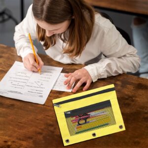 JLFNYA School Supplies Under $1! 3 Ring Pencil Pouch Clearance! Clear Pencil Pouch with Mesh Zipper,Multi-Color Clear Pencil Case,Cosmetic Bag Cute Pencil Case - Image 35