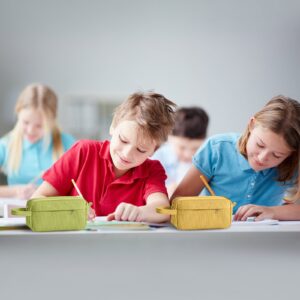 DAKIMOE Pencil Case Cute Pencil Pouch Corduroy Colored Large Capacity Soft Lightweight Versatile Stationary for Students Teens Adults, Purple - Image 9