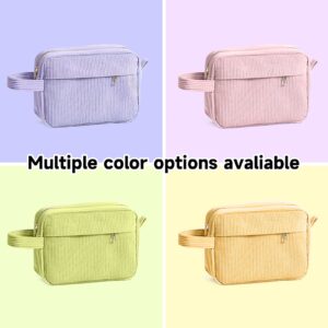 DAKIMOE Pencil Case Cute Pencil Pouch Corduroy Colored Large Capacity Soft Lightweight Versatile Stationary for Students Teens Adults, Purple - Image 10