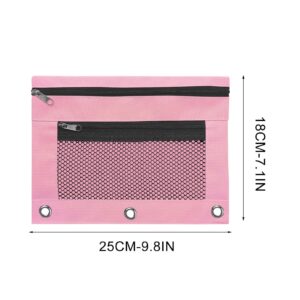 JLFNYA School Supplies Under $1! 3 Ring Pencil Pouch Clearance! Clear Pencil Pouch with Mesh Zipper,Multi-Color Clear Pencil Case,Cosmetic Bag Cute Pencil Case - Image 39