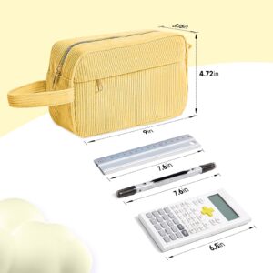 DAKIMOE Pencil Case Cute Pencil Pouch Corduroy Colored Large Capacity Soft Lightweight Versatile Stationary for Students Teens Adults, Purple - Image 12