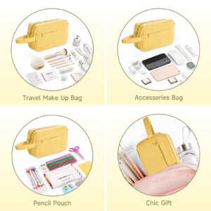 DAKIMOE Pencil Case Cute Pencil Pouch Corduroy Colored Large Capacity Soft Lightweight Versatile Stationary for Students Teens Adults, Purple - Image 16