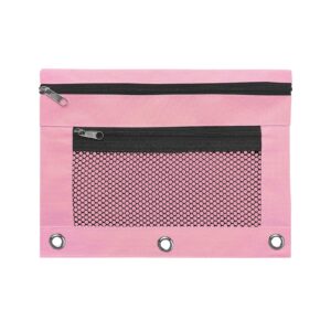 JLFNYA School Supplies Under $1! 3 Ring Pencil Pouch Clearance! Clear Pencil Pouch with Mesh Zipper,Multi-Color Clear Pencil Case,Cosmetic Bag Cute Pencil Case - Image 44