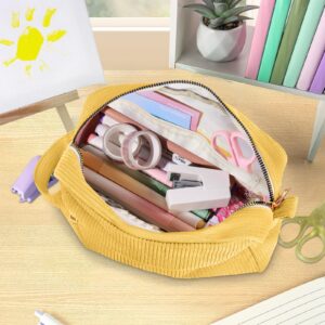 DAKIMOE Pencil Case Cute Pencil Pouch Corduroy Colored Large Capacity Soft Lightweight Versatile Stationary for Students Teens Adults, Purple - Image 17