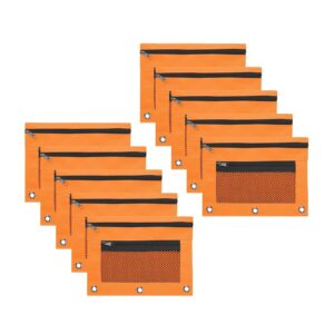 JLFNYA School Supplies Under $1! 3 Ring Pencil Pouch Clearance! Clear Pencil Pouch with Mesh Zipper,Multi-Color Clear Pencil Case,Cosmetic Bag Cute Pencil Case - Image 45