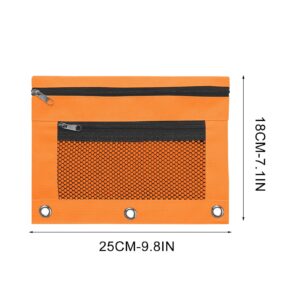 JLFNYA School Supplies Under $1! 3 Ring Pencil Pouch Clearance! Clear Pencil Pouch with Mesh Zipper,Multi-Color Clear Pencil Case,Cosmetic Bag Cute Pencil Case - Image 47