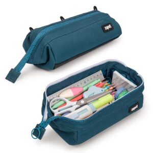 ZIPIT Lenny Pencil Case | Large Capacity Pencil Pouch | Aesthetic Case for College and Office (Teal) - Image 1