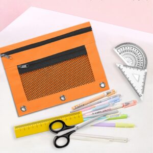 JLFNYA School Supplies Under $1! 3 Ring Pencil Pouch Clearance! Clear Pencil Pouch with Mesh Zipper,Multi-Color Clear Pencil Case,Cosmetic Bag Cute Pencil Case - Image 51