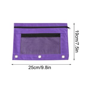 JLFNYA School Supplies Under $1! 3 Ring Pencil Pouch Clearance! Clear Pencil Pouch with Mesh Zipper,Multi-Color Clear Pencil Case,Cosmetic Bag Cute Pencil Case - Image 54