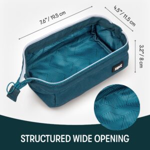 ZIPIT Lenny Pencil Case | Large Capacity Pencil Pouch | Aesthetic Case for College and Office (Teal) - Image 4