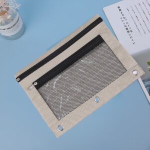 JLFNYA School Supplies Under $1! 3 Ring Pencil Pouch Clearance! Clear Pencil Pouch with Mesh Zipper,Multi-Color Clear Pencil Case,Cosmetic Bag Cute Pencil Case - Image 58