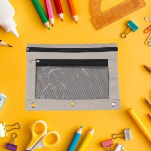 JLFNYA School Supplies Under $1! 3 Ring Pencil Pouch Clearance! Clear Pencil Pouch with Mesh Zipper,Multi-Color Clear Pencil Case,Cosmetic Bag Cute Pencil Case - Image 59