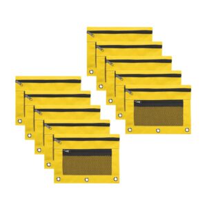 JLFNYA School Supplies Under $1! 3 Ring Pencil Pouch Clearance! Clear Pencil Pouch with Mesh Zipper,Multi-Color Clear Pencil Case,Cosmetic Bag Cute Pencil Case - Image 60