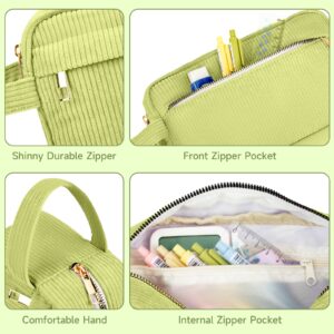 DAKIMOE Pencil Case Cute Pencil Pouch Corduroy Colored Large Capacity Soft Lightweight Versatile Stationary for Students Teens Adults, Purple - Image 33