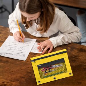 JLFNYA School Supplies Under $1! 3 Ring Pencil Pouch Clearance! Clear Pencil Pouch with Mesh Zipper,Multi-Color Clear Pencil Case,Cosmetic Bag Cute Pencil Case - Image 61