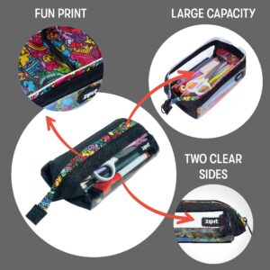 ZIPIT Lenny Pencil Case | Large Capacity Pencil Pouch | Aesthetic Case for College and Office (Teal) - Image 8