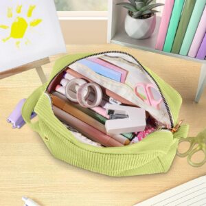 DAKIMOE Pencil Case Cute Pencil Pouch Corduroy Colored Large Capacity Soft Lightweight Versatile Stationary for Students Teens Adults, Purple - Image 35