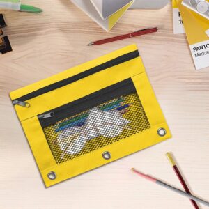 JLFNYA School Supplies Under $1! 3 Ring Pencil Pouch Clearance! Clear Pencil Pouch with Mesh Zipper,Multi-Color Clear Pencil Case,Cosmetic Bag Cute Pencil Case - Image 64