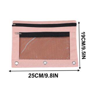 JLFNYA School Supplies Under $1! 3 Ring Pencil Pouch Clearance! Clear Pencil Pouch with Mesh Zipper,Multi-Color Clear Pencil Case,Cosmetic Bag Cute Pencil Case - Image 76