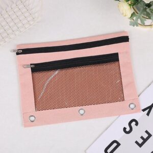 JLFNYA School Supplies Under $1! 3 Ring Pencil Pouch Clearance! Clear Pencil Pouch with Mesh Zipper,Multi-Color Clear Pencil Case,Cosmetic Bag Cute Pencil Case - Image 77