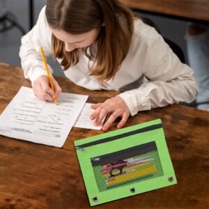 JLFNYA School Supplies Under $1! 3 Ring Pencil Pouch Clearance! Clear Pencil Pouch with Mesh Zipper,Multi-Color Clear Pencil Case,Cosmetic Bag Cute Pencil Case - Image 80