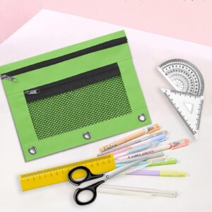 JLFNYA School Supplies Under $1! 3 Ring Pencil Pouch Clearance! Clear Pencil Pouch with Mesh Zipper,Multi-Color Clear Pencil Case,Cosmetic Bag Cute Pencil Case - Image 81