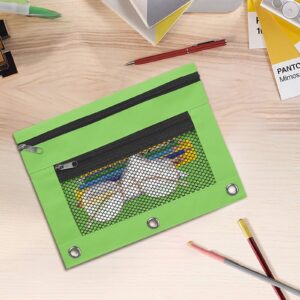 JLFNYA School Supplies Under $1! 3 Ring Pencil Pouch Clearance! Clear Pencil Pouch with Mesh Zipper,Multi-Color Clear Pencil Case,Cosmetic Bag Cute Pencil Case - Image 83