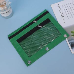 JLFNYA School Supplies Under $1! 3 Ring Pencil Pouch Clearance! Clear Pencil Pouch with Mesh Zipper,Multi-Color Clear Pencil Case,Cosmetic Bag Cute Pencil Case - Image 85