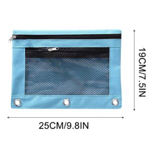 JLFNYA School Supplies Under $1! 3 Ring Pencil Pouch Clearance! Clear Pencil Pouch with Mesh Zipper,Multi-Color Clear Pencil Case,Cosmetic Bag Cute Pencil Case - Image 88