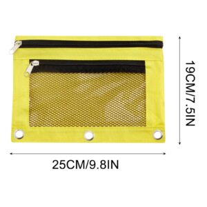 JLFNYA School Supplies Under $1! 3 Ring Pencil Pouch Clearance! Clear Pencil Pouch with Mesh Zipper,Multi-Color Clear Pencil Case,Cosmetic Bag Cute Pencil Case - Image 89