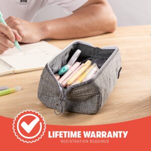 ZIPIT Lenny Pencil Case | Large Capacity Pencil Pouch | Aesthetic Case for College and Office (Teal) - Image 25