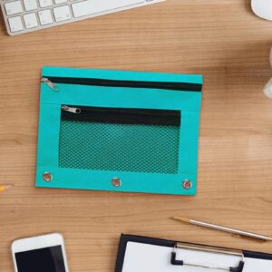 JLFNYA School Supplies Under $1! 3 Ring Pencil Pouch Clearance! Clear Pencil Pouch with Mesh Zipper,Multi-Color Clear Pencil Case,Cosmetic Bag Cute Pencil Case - Image 91