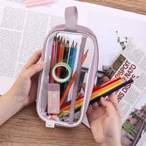 Mr. Pen Clear Pencil Pouch, Pink - Image 4