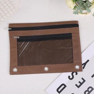 JLFNYA School Supplies Under $1! 3 Ring Pencil Pouch Clearance! Clear Pencil Pouch with Mesh Zipper,Multi-Color Clear Pencil Case,Cosmetic Bag Cute Pencil Case - Image 95