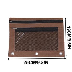 JLFNYA School Supplies Under $1! 3 Ring Pencil Pouch Clearance! Clear Pencil Pouch with Mesh Zipper,Multi-Color Clear Pencil Case,Cosmetic Bag Cute Pencil Case - Image 96